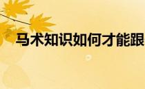 马术知识如何才能跟你的马儿成为朋友呢