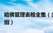哈佛管理表格全集（关于哈佛管理表格全集介绍）