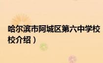 哈尔滨市阿城区第六中学校（关于哈尔滨市阿城区第六中学校介绍）