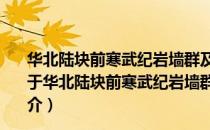 华北陆块前寒武纪岩墙群及相关岩浆岩地质图及说明书（关于华北陆块前寒武纪岩墙群及相关岩浆岩地质图及说明书简介）