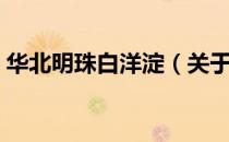 华北明珠白洋淀（关于华北明珠白洋淀简介）