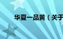 华夏一品黄（关于华夏一品黄简介）