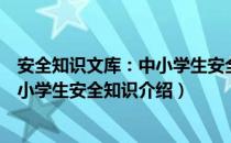 安全知识文库：中小学生安全知识（关于安全知识文库：中小学生安全知识介绍）
