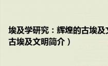 埃及学研究：辉煌的古埃及文明（关于埃及学研究：辉煌的古埃及文明简介）