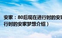 安家：80后现在进行时的安家梦想（关于安家：80后现在进行时的安家梦想介绍）