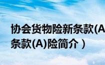 协会货物险新条款(A)险（关于协会货物险新条款(A)险简介）