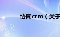 协同crm（关于协同crm简介）