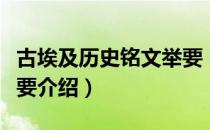 古埃及历史铭文举要（关于古埃及历史铭文举要介绍）