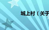 城上村（关于城上村简介）