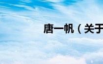 唐一帆（关于唐一帆介绍）