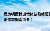 埋地钢质管道管体缺陷修复指南（关于埋地钢质管道管体缺陷修复指南简介）