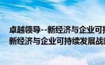 卓越领导--新经济与企业可持续发展战略（关于卓越领导--新经济与企业可持续发展战略简介）