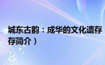 城东古韵：成华的文化遗存（关于城东古韵：成华的文化遗存简介）