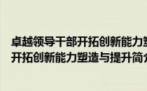 卓越领导干部开拓创新能力塑造与提升（关于卓越领导干部开拓创新能力塑造与提升简介）