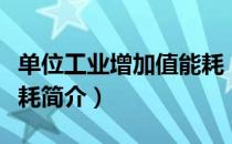 单位工业增加值能耗（关于单位工业增加值能耗简介）