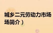 城乡二元劳动力市场（关于城乡二元劳动力市场简介）