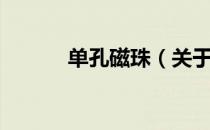单孔磁珠（关于单孔磁珠简介）
