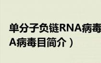 单分子负链RNA病毒目（关于单分子负链RNA病毒目简介）