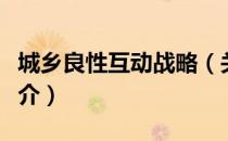 城乡良性互动战略（关于城乡良性互动战略简介）