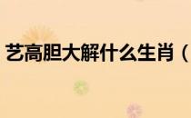 艺高胆大解什么生肖（艺高胆大是什么生肖）