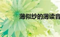 薄似纱的薄读音（薄纱的读音）