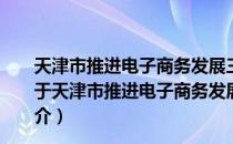 天津市推进电子商务发展三年行动计划 2014-2016年（关于天津市推进电子商务发展三年行动计划 2014-2016年简介）