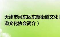 天津市河东区东新街道文化协会（关于天津市河东区东新街道文化协会简介）