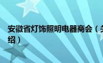 安徽省灯饰照明电器商会（关于安徽省灯饰照明电器商会介绍）