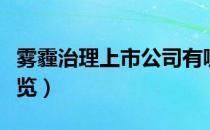 雾霾治理上市公司有哪些（雾霾治理概念股一览）