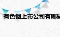 有色铟上市公司有哪些有色铟上市公司名单
