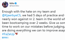 刚刚招入Kjaerbye的FaZeClan离开了本次ESLOne科隆站的舞台