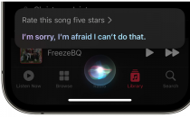 Siri显然失去了在Apple Music应用中给歌曲评分的能力