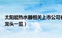 太阳能热水器相关上市公司有哪些（太阳能热水器上市公司龙头一览）