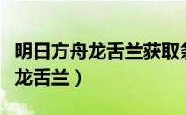 明日方舟龙舌兰获取条件（明日方舟怎么获得龙舌兰）