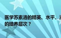 医学苏素洛的精英、水平、潜力、技能、信任度有哪些推荐的培养层次 