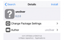 烘焙成unc0ver越狱应用程序的修改版