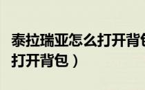 泰拉瑞亚怎么打开背包电脑版（泰拉瑞亚怎么打开背包）