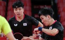 东京奥运会乒乓球男子团体四分之一决赛韩国男乒击败巴西