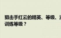 狙击手红云的精英、等级、潜力、技能、信任有哪些推荐的训练等级 