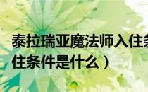 泰拉瑞亚魔法师入住条件（泰拉瑞亚魔法师入住条件是什么）