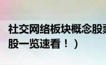 社交网络板块概念股票有哪些（社交网络概念股一览速看！）