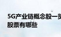 5G产业链概念股一览2022年5G产业链概念股票有哪些