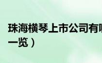 珠海横琴上市公司有哪些（相关上市公司龙头一览）