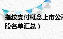 指纹支付概念上市公司有哪些（指纹支付概念股名单汇总）
