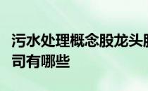 污水处理概念股龙头股票一览污水处理上市公司有哪些