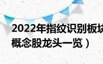 2022年指纹识别板块股票有哪些（指纹识别概念股龙头一览）