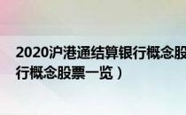 2020沪港通结算概念股票有哪些（2020沪港通结算概念股票一览）