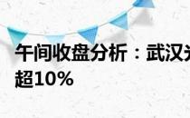 午间收盘分析：武汉光谷概念报涨华中数控涨超10%