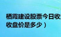 栖霞建设股票今日收盘价（栖霞建设600533收盘价是多少）