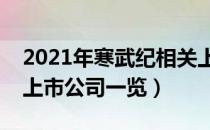 2021年寒武纪相关上市公司有哪些（寒武纪上市公司一览）